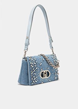 Taşlı Mavi Denim LaPuffy Orta Çanta ürünü görüntülemek için tıklayınız