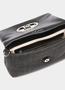 Taşlı Gri Denim LaPuffy Orta Çanta ürünü görüntülemek için tıklayınız