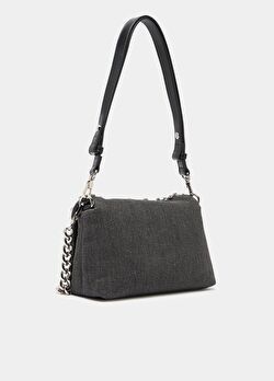 Taşlı Gri Denim LaPuffy Orta Çanta ürünü görüntülemek için tıklayınız