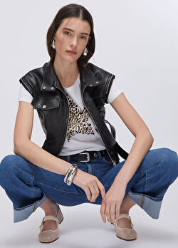 Beyaz Baskılı Kısa Kollu T-Shirt ürünü görüntülemek için tıklayınız