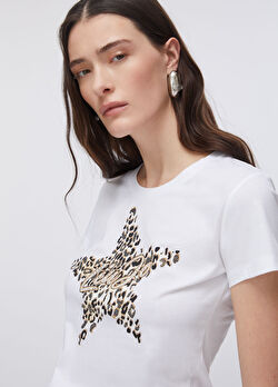 Beyaz Baskılı Kısa Kollu T-Shirt ürünü görüntülemek için tıklayınız