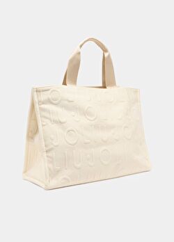 Ekru Kanvas Bubble Logo Orta Boy Tote Çanta ürünü görüntülemek için tıklayınız