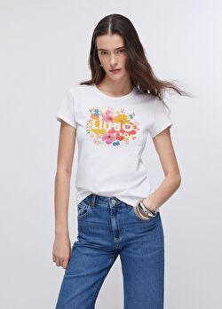 Beyaz Taş Baskı Kısa Kollu T-Shirt ürünü görüntülemek için tıklayınız
