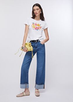 Beyaz Taş Baskı Kısa Kollu T-Shirt ürünü görüntülemek için tıklayınız