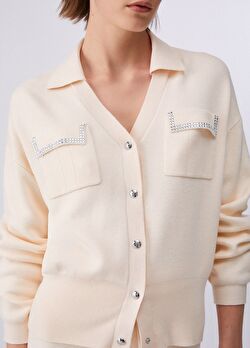 Açık Sarı Açık Yaka Örme Üst ürünü görüntülemek için tıklayınız