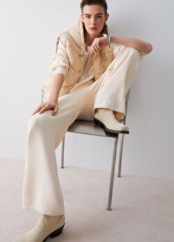 Açık Sarı Triko Uzun Pantolon ürünü görüntülemek için tıklayınız