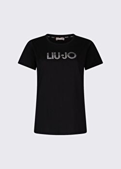 Siyah Taşlı Kısa Kollu T-Shirt ürünü görüntülemek için tıklayınız