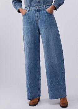Mavi Flare Denim Pantolon ürünü görüntülemek için tıklayınız
