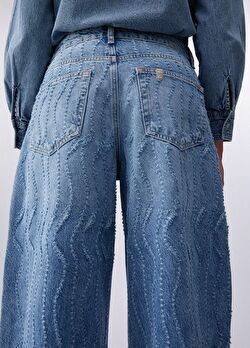 Mavi Flare Denim Pantolon ürünü görüntülemek için tıklayınız
