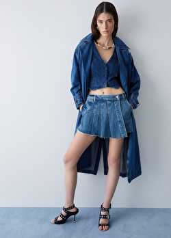 Denim Şort Etek ürünü görüntülemek için tıklayınız