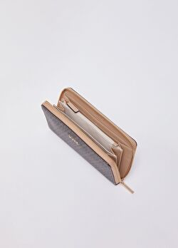 Kahverengi / Pudra Büyük Fermuarlı Cüzdan ürünü görüntülemek için tıklayınız