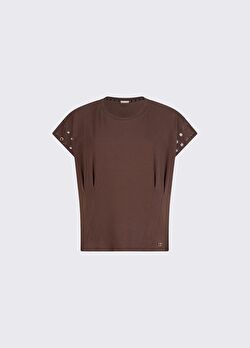 Kahverengi Kuşgözlü Kısa Kol T-Shirt ürünü görüntülemek için tıklayınız