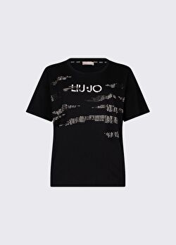 Siyah Taşlı Kısa Kollu T-Shirt ürünü görüntülemek için tıklayınız