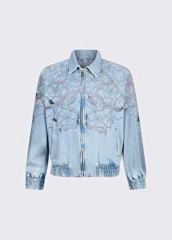 Mavi Işlemeli Denim Bomber Ceket ürünü görüntülemek için tıklayınız