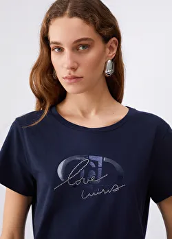 Mavi Kısa Kollu Moda Tişört ürünü görüntülemek için tıklayınız