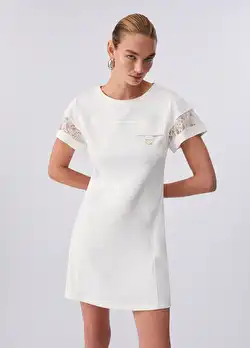 Beyaz Jersey Birleşik Elbise ürünü görüntülemek için tıklayınız