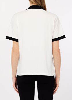 Beyaz / Siyah Kısa Kollu Moda Tişört ürünü görüntülemek için tıklayınız