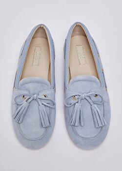 Açık Mavi Süet Mokasen ürünü görüntülemek için tıklayınız