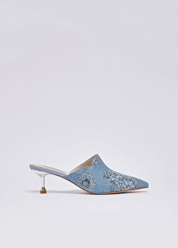 Açık Mavi Çiçek Baskılı Denim Sabot ürünü görüntülemek için tıklayınız