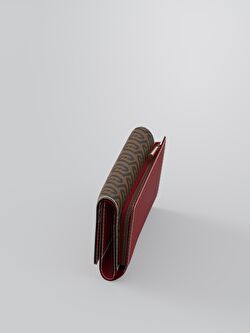 Kahve/Kırmızı Trifold Cüzdan ürünü görüntülemek için tıklayınız