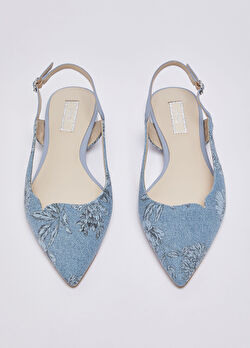 Baskılı Denim Slingback Ayakkabı ürünü görüntülemek için tıklayınız