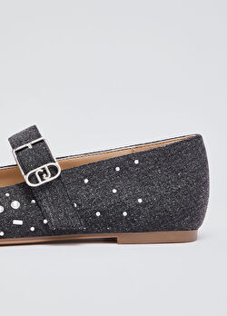 Denim Taş İşlemeli Balerin ürünü görüntülemek için tıklayınız