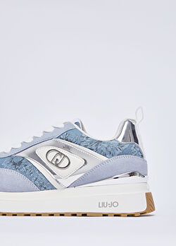 Denim Çiçek Baskılı Süet Sneaker ürünü görüntülemek için tıklayınız