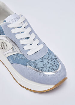 Denim Çiçek Baskılı Süet Sneaker ürünü görüntülemek için tıklayınız