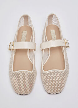 Süt Beyazı File Balerin ürünü görüntülemek için tıklayınız