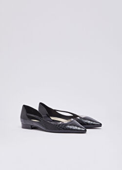 Siyah Baskılı Timsah Rugan Balerin ürünü görüntülemek için tıklayınız