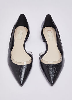 Siyah Baskılı Timsah Rugan Balerin ürünü görüntülemek için tıklayınız