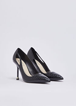 Siyah Baskılı Timsah Rugan Dekolte Ayakkabı ürünü görüntülemek için tıklayınız