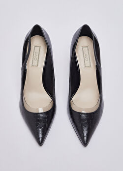 Siyah Baskılı Timsah Rugan Dekolte Ayakkabı ürünü görüntülemek için tıklayınız