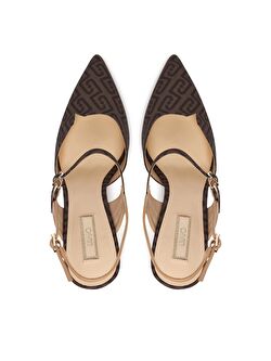 Kahverengi Monogram Saffiano Slingback ürünü görüntülemek için tıklayınız