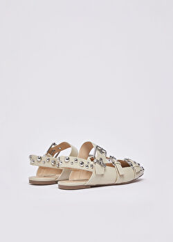 Rope Stud Detaylı Deri Slingback ürünü görüntülemek için tıklayınız