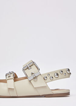 Rope Stud Detaylı Deri Slingback ürünü görüntülemek için tıklayınız