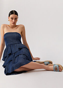 Maxi Logolu Denim Sandalet ürünü görüntülemek için tıklayınız