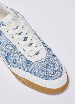 Mavi Denim Taşlı Simli Sneaker ürünü görüntülemek için tıklayınız