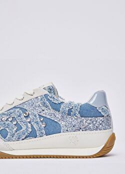 Mavi Denim Taşlı Simli Sneaker ürünü görüntülemek için tıklayınız