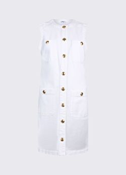 Beyaz Düğmeli Elbise ürünü görüntülemek için tıklayınız