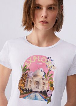 Beyaz Kısa Kollu Moda Tişört ürünü görüntülemek için tıklayınız