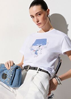 Beyaz Kısa Kollu Moda Tişört ürünü görüntülemek için tıklayınız