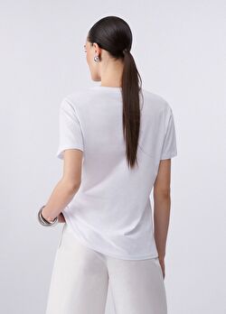 Beyaz Kısa Kollu Moda Tişört ürünü görüntülemek için tıklayınız