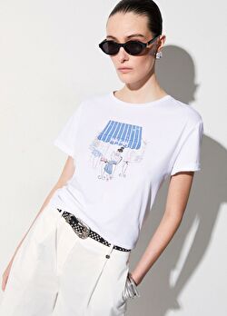 Beyaz Kısa Kollu Moda Tişört ürünü görüntülemek için tıklayınız