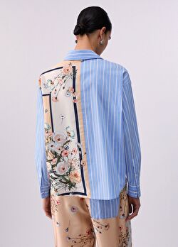 Twill Detaylı Poplin Gömlek ürünü görüntülemek için tıklayınız