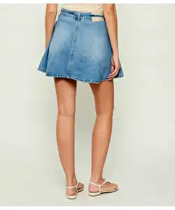 Yamalı Denim Mini Etek ürünü görüntülemek için tıklayınız