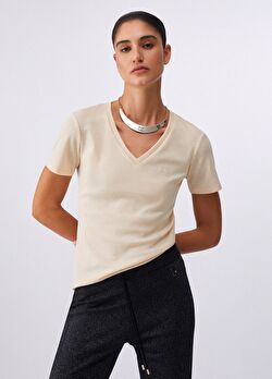Açık Sarı Kısa Kollu Moda Tişört ürünü görüntülemek için tıklayınız