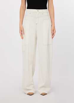 Kontrast Dikişli Wide Leg Pantolon ürünü görüntülemek için tıklayınız