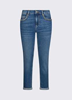 Skinny Fit Katlı Paça Denim Pantolon ürünü görüntülemek için tıklayınız