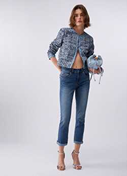 Mavi Katlamalı Paça Skinny Jean ürünü görüntülemek için tıklayınız